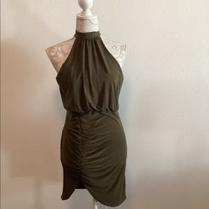 Olive Green Slinky Dress